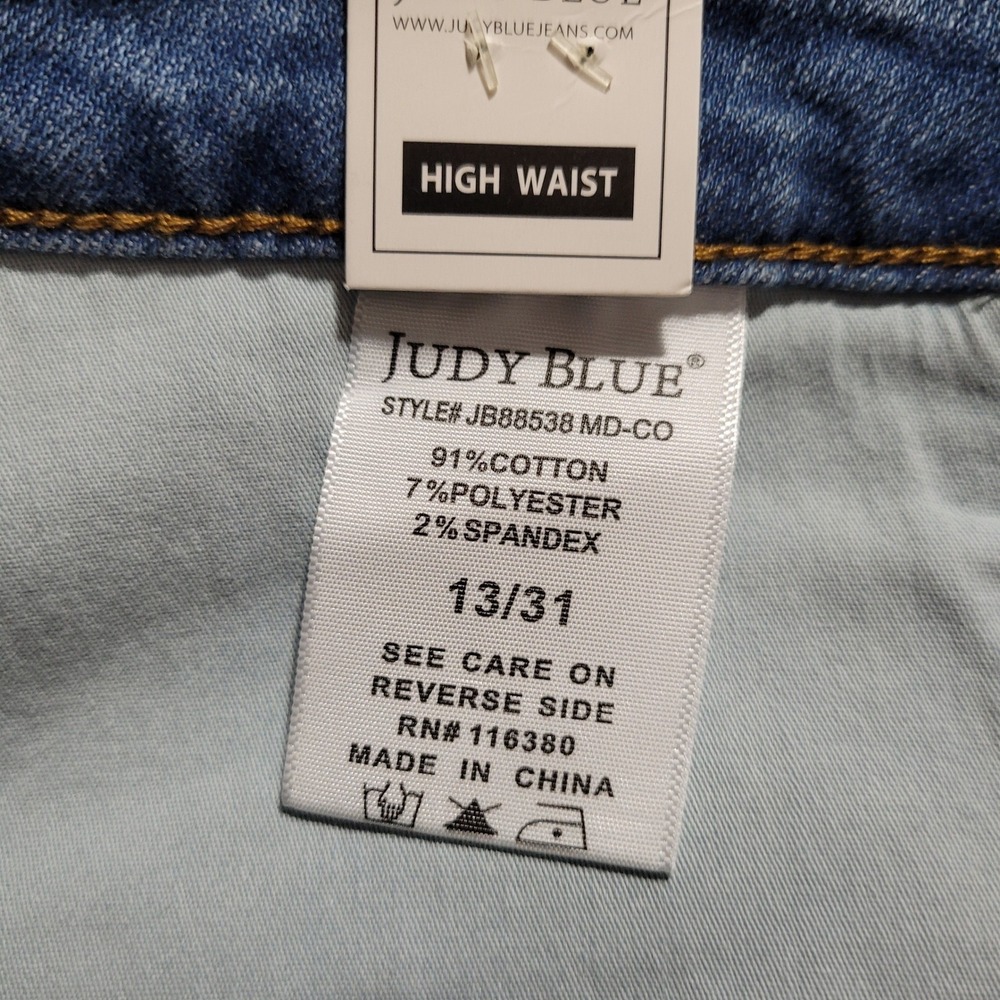 Judy Blue Skinny Jeans Women Size 13/31 Medium Blue Tummy Control - Picture 11 of 13